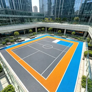 Plastic Badminton Court Interlock Tiles Multi Color Sports Flooring for Community Recreation Center