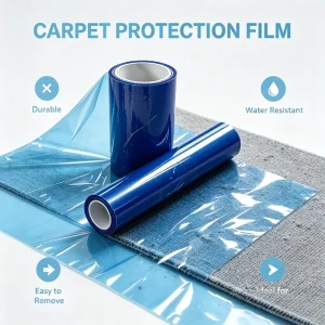 Plastic Construction Protection Film Roll for Carpet Flooring and Interior Surfaces Machine Grade High Tensile Strength