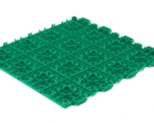 Plastic Double Grid Soft Interlocking Floor Tiles Elastic Lock Anti-Slip Shock Absorption Eco-Friendly for Multi-Sport