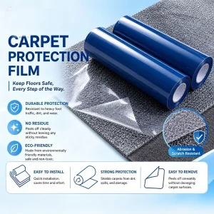 Plastic Floor Protection Film Machine Grade for Contractors Builders and Flooring Installers