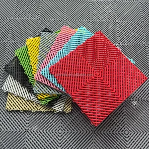 Plastic Flooring Good Quality Waterproof Non Slip PP Plastic Interlocking Flooring for Auto Beauty&Car Washes Workshop