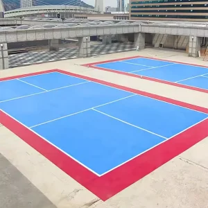 Plastic Flooring Tiles 1.5cm Thick for Basketball Volleyball Tennis Pickleball Courts