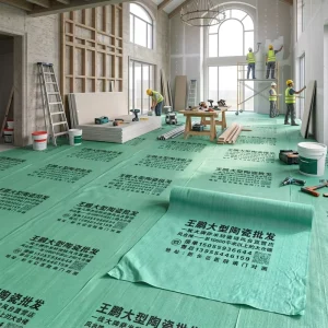 Plastic Home Decoration Double-Layer Dustproof Water Resistant Durable 3.0mm Thick Floor Protection Film