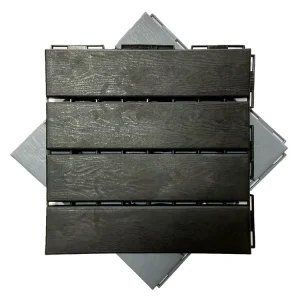 Plastic Interlocking Deck Tiles 12″ x 12″ Waterproof Balcony and Terrace Flooring
