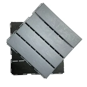 Plastic Interlocking Deck Tiles 12″x12″ Waterproof All-Weather for Porch Poolside
