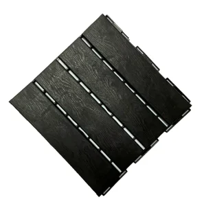 Plastic Interlocking Deck Tiles Four-Slat Outdoor Flooring
