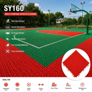 PP Floor Tiles Sports Flooring for Multi Purpose Court Gym Playground and Activity Center Flooring
