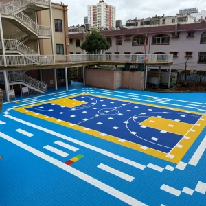 Plastic Interlocking Floor Tiles for Outdoor Sports Field Eco-Friendly & Anti-Slip