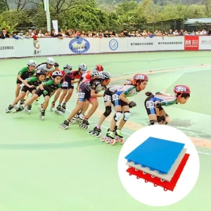 Plastic Interlocking Flooring Tile Roller Skating Rink Flooring for Outdoor