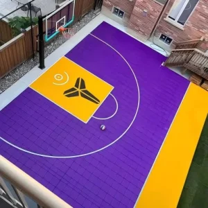 Plastic Interlocking Flooring Tiles Customized for Basketball Court Garden Backyard Waterproof Shock Absorption Durable 10 Years