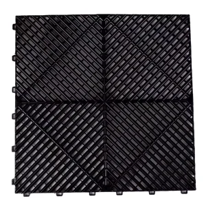 Plastic Interlocking Garage Floor Mats Checkered Garage Flooring for Workshop Gym Showroom Manufacturer