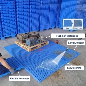 Plastic Slat Floor for Poultry Single Faced With Moisture Proof Holes 1000kg Static Load