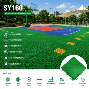 Plastic Sports Flooring Modular Floor Tiles for Gym Flooring Indoor Outdoor Sports Court Flooring