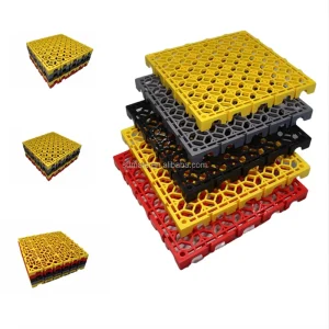 Plastic Vinyl Interlocking Grille Drainage Floor, Anti-Slip Flooring for Offices and Car Washes