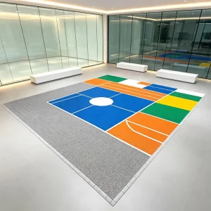 Plastic Water Drainage Sports Floor Tiles Multi color Interlocking Sports Flooring for Public Spaces