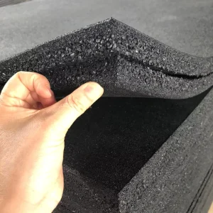 Playground Sports Venues Black Granular Rubber Flooring Tiles with Shining Colorful Spot for Indoor Fitness