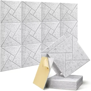 Polyester Acoustic Wall Panels Square Design with Engravable Surface for Soundproofing