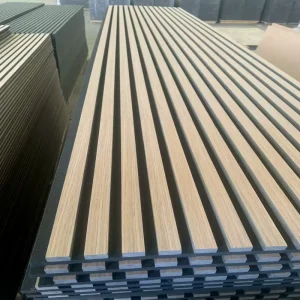 Polyester Felt Back Akupanel Wooden Acoustic Panel High Performance Noise Reduction Wall Panel