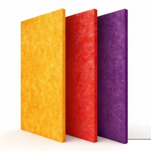 Polyester Fiber Acoustic Panel High Density Recycle PET Felt Sound Absorbing Board 9mm 12mm Thick for Office Wall Ceiling