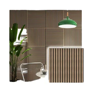 Polyester Fiber Acoustic Panels 3D Fluted Sound Absorbing Waterproof Modern Design Wall Ceiling Decor Living Room
