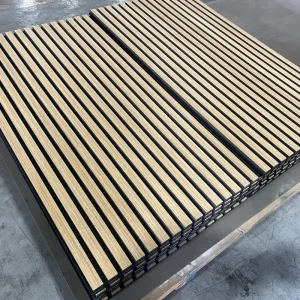 Polyester Fiber Akupanel 3D Slat Eco Friendly Modern Acoustic Panel with 3D Model Design for Hotels and Studios