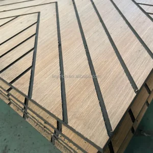 Polyester Fiber Soundproof Wood Acoustic Wall Panel for Hotel Office Soundproof Interior Wall Design