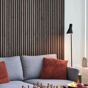 Polyester Fiber Wood Strip Soundproof Grating Board Acoustic Panels Wood Slat Wall Akupanels Acoustic Wood Panels