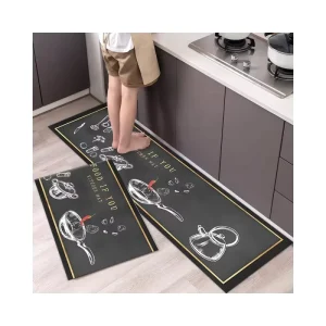 Polyester Kitchen Rugs and Mats Anti-Fatigue Non-Slip Washable