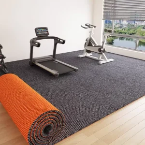 Polyester Low-Pile Sound-Insulation Shock-Absorbing Anti-Vibration Non-Slip Waterproof Plaid Mat