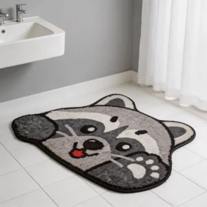 Polyester Mat with Animal Print Long-Pile Carpet