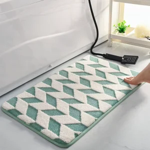Polyester Shu Jacquard Square Modern Minimalist Floor Mat Entrance Door Mat Stain-Resistant Bathroom Rug Household Toilet Mat