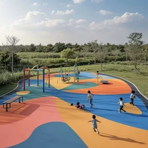 Polymer Runway EPDM Granular Eco-Friendly Shock Absorption Anti-Slip Surface Multi-Sport School Playground Rubber Outdoor Indoor