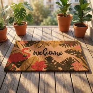 Polypropylene Anti-Slip Floor Mat PVC-Coated Fabric Backing Rectangular Custom Size