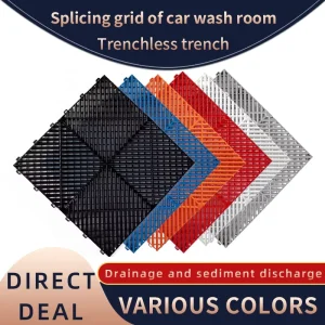 Polypropylene Interlocking Garage Floor Tiles and Mats for Auto Detailing and 4S Car Wash Shops