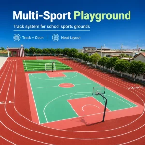 Polyurethane Running Track EPDM Rubber Granules 13mm Thickness ISO9001 Certified for Professional