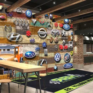 Popular Modern Custom Printed Design Fanmats Washable Door Carpet Non Slip Logo 100% Nylon Floor Mats