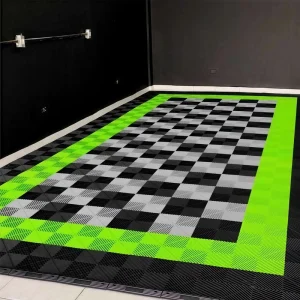 Portable 1.8cm Thick Interlocking PP Garage Floor Tiles, Drainage Vented