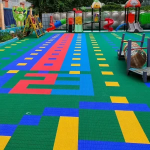 Portable 16mm Suspended Sports Floor Removable Modular Tiles with TPU Rebound Pods