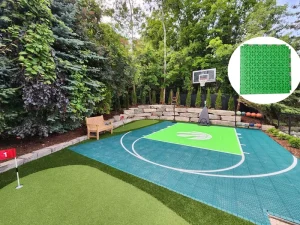 Portable 17 m2 Modular Interlocking Sports Flooring Tiles for Outdoor Basketball Courts