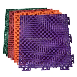Non-Slip Modular Interlocking Floor Tiles for Outdoor Basketball and Badminton