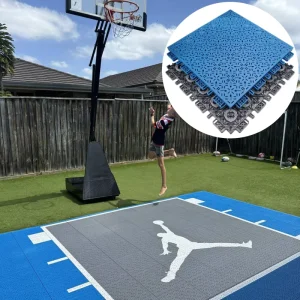 Portable Anti-Slip Interlocking Synthetic Plastic Outdoor Basketball Court Flooring