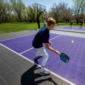Portable Backyard PP Pickleball Court Flooring Interlock Suspending Sports Court Plastic Floor Tiles for Pickleball ASF