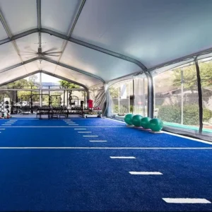 Portable Commercial Gym Sled Track Flooring PP/PE Material 18-25mm Meter Marked Turf Sled Running