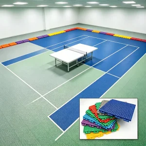 Portable Detachable PP Interlocking Eco-Friendly Antibacterial Waterproof Floor Tiles for Outdoor Table Tennis