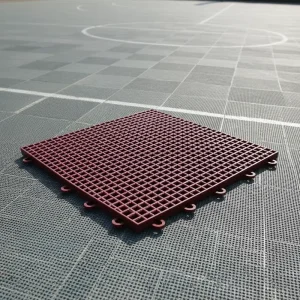 Portable Eco-Friendly Plastic Interlocking Sports Flooring Tiles with Shock Absorption for Tennis and Basketball