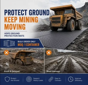 Portable HDPE Waterproof Mud Control Roadway Panel for Heavy Equipment Construction Site Ground Protection Mat