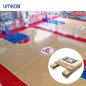 Portable Indoor Flooring Wooden Basketball Tennis Court Eco Friendly Easy Installation Engineered Maple Interlocking Floor Tiles