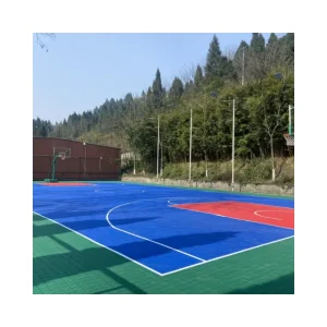 Portable Indoor Outdoor Basketball Court TPE Flooring System with Waterproof & Soft DIY Easy Setup Professional Mats