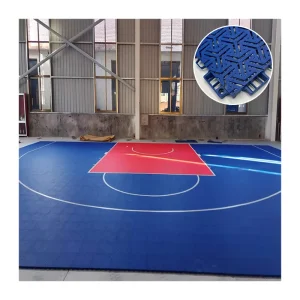 Portable Interlocking Plastic Sports Flooring Tiles for Basketball Courts and Roller Skating