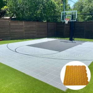 Portable Interlocking Sports Flooring Tiles for Outdoor Basketball Court Sports Field Backyard & Garden Durable Modular Design